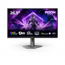Монитор 26.5" AOC AGON AG276QKD2 Black-Grey (QD-OLED, 2560x1440, HDMI 2.1×2, DisplayPort 2.1, USB 3.2 Gen1×2, 0.03 ms, 178°/178°, 1000 cd/m(пиковая), 1,5 млн:1, 500Hz, Pivot)