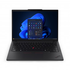 Ноутбук ThinkPad T14 Gen 6 14" WUXGA (1920x1200) IPS 400N, Ultra 7 255U, 16GB DDR5-5600, 512GB SSD M.2, Int Graphics, WiFi6E, BT, TPM2, FPR, 5MP+IR Cam,Kb Ru/Eng, 65W USB-C, noOS, 1Y, 1.4kg