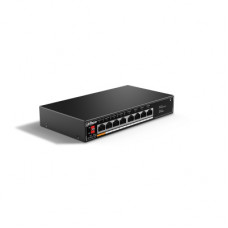 Коммутатор неуправляемый 8-портовый с РоЕ Dahua DH-SF1008LP, 4xRJ45 100Mb PoE, 4xRJ45 100Mb, суммарно 60Вт, коммутация 1.8 Гбит/с, MAC-таблица 2K, металл