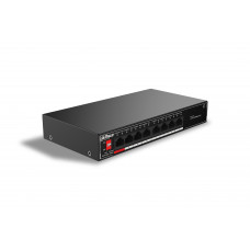 Коммутатор гигабитный 8-портовый неуправляемый c PoE Dahua DH-SG1008P, 8xRJ45 1Gb PoE, суммарно 96Вт, коммутация 20 Гбит/с, MAC-таблица 8K, металл