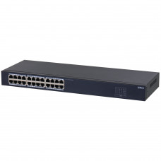 Коммутатор настраиваемый 24-портовый Dahua DH-SF1024 24xRJ45 100Mb, коммутация 4.8 Гбит/с, MAC-таблица 8К, металл