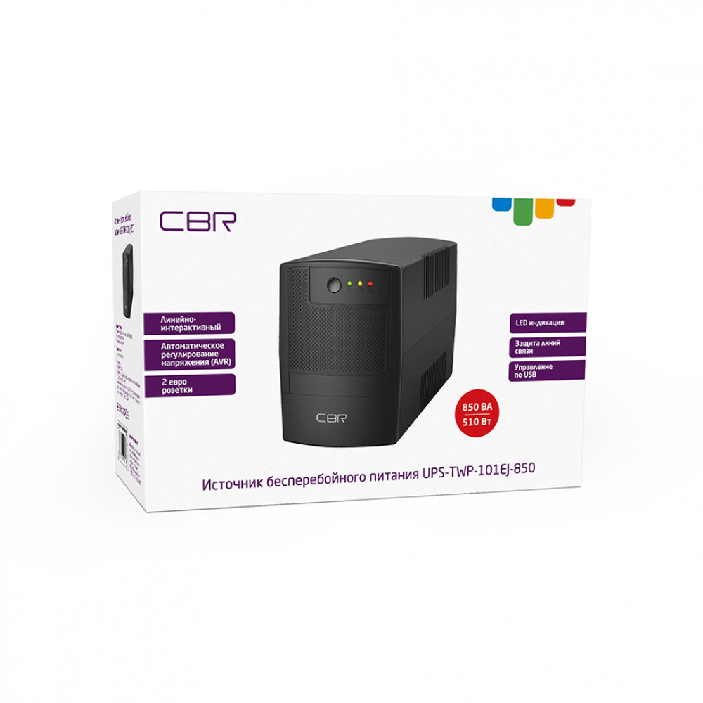 Башенный линейно-интерактивный ИБП CBR UPS-TWP-101EJ-850