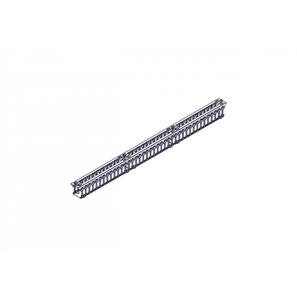 Вертикальный кабельный организатор Systeme Electric, серия Excelente, пластиковые пальцы, c крышкой, для шкафов 42U шириной 750мм и 800мм SYSTEME ELECTRIC ET7580