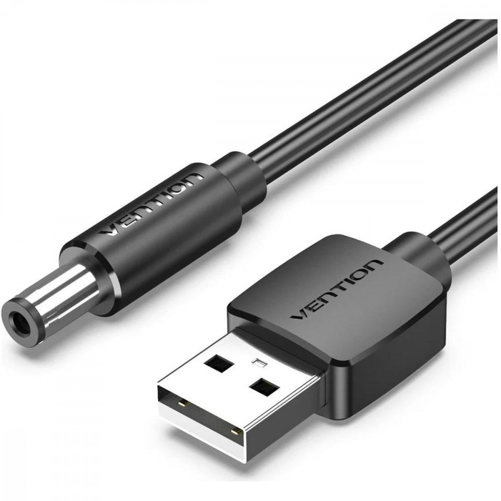 Кабель Vention USB AMDC-jack 5.5мм M - 1.5м Чёрный Vention Кабель CEYBG USB AMDC-jack 5.5мм M - 1.5м Чёрный