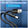 Кабель Vention USB AMDC-jack 5.5мм M - 1.5м Чёрный Vention Кабель CEYBG USB AMDC-jack 5.5мм M - 1.5м Чёрный