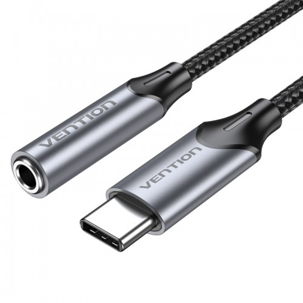 Переходник Vention USB-C M Jack 3.5 mm F DAC - 1м Серый Vention BGMHF