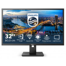 Монитор 31.5'' Philips 325B1L [16:9] 2560х1440(WQHD) IPS, nonGLARE, 250cd/m2, H178°/V178°, 1200:1, 50M:1, 1.07B, 4ms, VGA, 2xHDMI, DP, USB-Hub, Height adj, Pivot, Tilt, Swivel, Speakers, 3Y, Black
