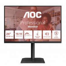 Монитор 24" AOC X24E4U черный IPS LED 4ms 16:9 HDMI M/M матовая HAS Piv 300cd 178гр/178гр 1920x1080 100Hz VGA DP FHD USB 5.22кг