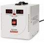 Стабилизатор POWERMAN AVS 2000D, ступенчатый регулятор, цифровые индикаторы уровней напряжения, 2000ВА, 140-260В, максимальный входной ток 12А, 2 евророзетки, IP-20, напольный, 200мм х 160мм х 190мм, 4.9 кг. POWERMAN AVS 2000D