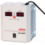 Стабилизатор POWERMAN AVS 1000P, ступенчатый регулятор, цифровые индикаторы уровней напряжения, 1000ВА, 110-260В, максимальный входной ток 7А, 2 евророзетки, IP-20, навесной, 185мм х 170мм х 100мм, 3.5 кг. POWERMAN AVS 1000P