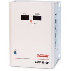 Стабилизатор POWERMAN AVS 10000P, ступенчатый регулятор, цифровые индикаторы уровней напряжения, 10000ВА, 110-260В, максимальный входной ток 63А, клеммная колодка, IP-20, навесной, 380мм х 310мм х 160мм, 16 кг. POWERMAN AVS 10000P