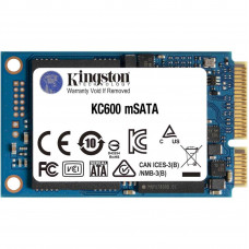 SSD Kingston SKC600MS/256G SKC600MS 256Gb 3D TLC, mSATA, R/W 550/500MB/s, 150TBW