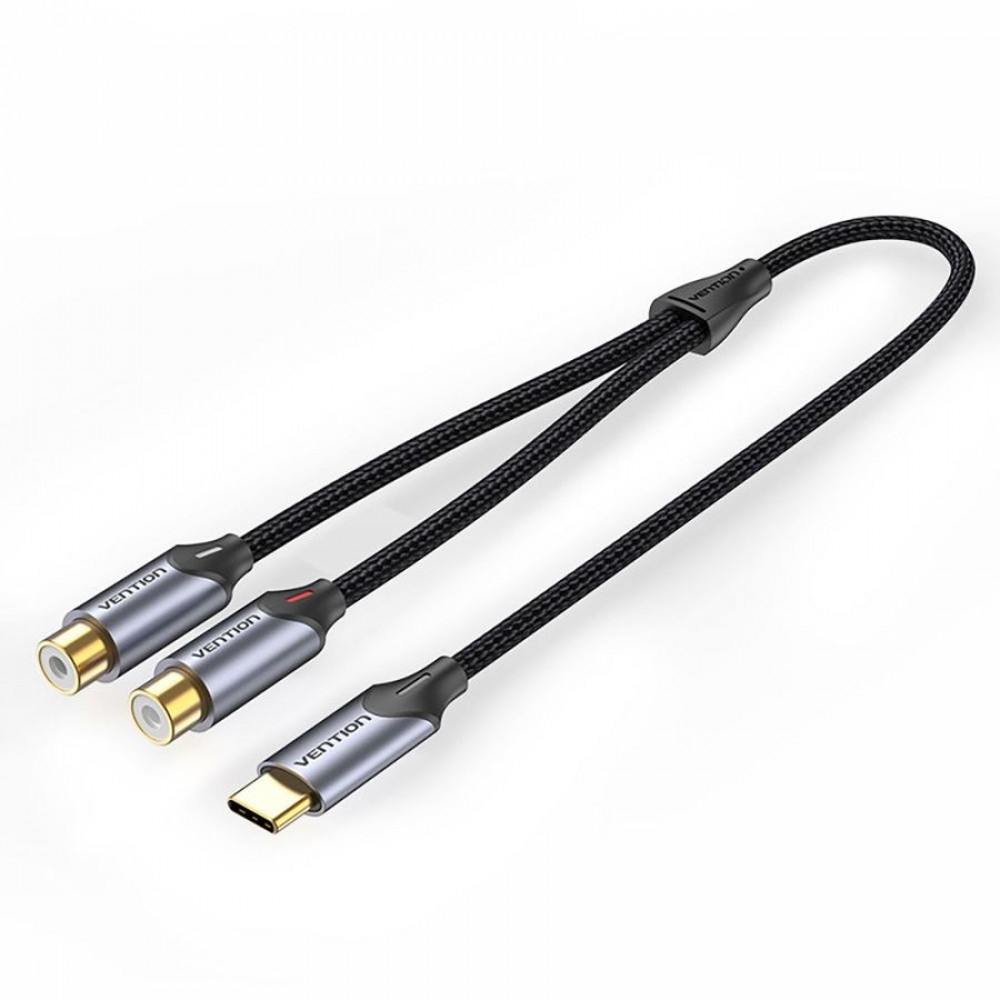 Переходник-разветвитель Vention гибкий USB-C M2RCA F - 1м Vention BGVHF USB-C M2RCA F