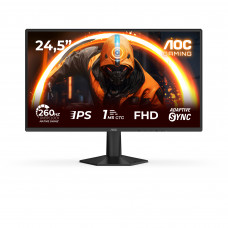 Монитор 24.5" AOC AGON 25G50Z Fast IPS, 1920x1080, 260Hz, 0.3ms, 300сd/m, 3000:1 | 2xHDMI(2.0), DP(1.4) | ExPSU, Vesa 100, Black