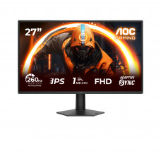 Монитор 27" AOC 27G50Z Fast IPS, 1920x1080, 260Hz, 1ms, 300сd/m, 3000:1 | 2xHDMI(2.0), DP(1.4) | ExPSU, Vesa 100, Black