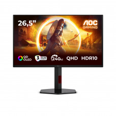 Монитор AOC 26,5" Q27G4ZDR, 16:9, QD-OLED, QHD, 0,03ms, 400cd, 240Hz, HDMI, DP, USB, HAS