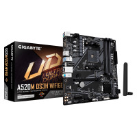 Материнская плата Gigabyte A520M DS3H WF6E A520, AM5, 4xDDR4, 1*PCI-Ex16,4*M.2, 6*USB3.2Gen1, 8*USB2.0, 4*SATA3.0, 1G, DP, HDMI, ATX, RTL