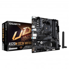 Материнская плата Gigabyte A520M DS3H WF6E A520, AM5, 4xDDR4, 1*PCI-Ex16,4*M.2, 6*USB3.2Gen1, 8*USB2.0, 4*SATA3.0, 1G, DP, HDMI, ATX, RTL