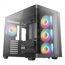 Корпус Deepcool CG530U 4F черный без БП ATX 10x120mm 4x140mm 1xUSB2.0 audio bott PSU