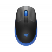 Мышь беспроводная Logitech M190 черный/синий, 1000 dpi, радиоканал, USB, кнопки - 3