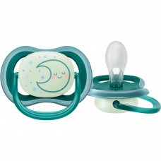 Пустышка ultra air, ночная, месяц, 6-18 мес., 1 шт. Philips AVENT SCF37702