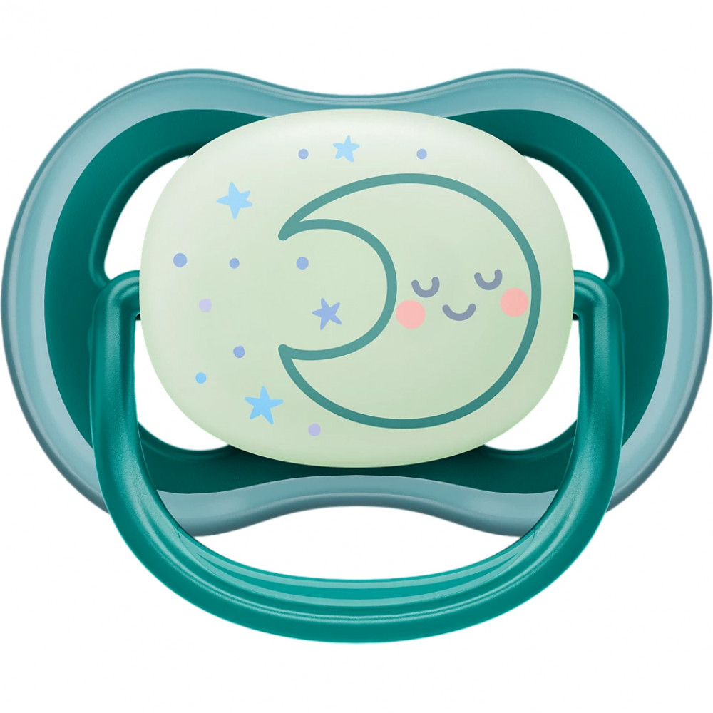Пустышка ultra air, ночная, месяц, 6-18 мес., 1 шт. Philips AVENT SCF37702