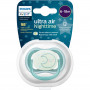 Пустышка ultra air, ночная, месяц, 6-18 мес., 1 шт. Philips AVENT SCF37702