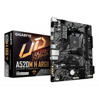 Материнская плата Gigabyte A520M H ARGB A520, AM4, 2*DDR4, 1*PCIEx16, 1*PCIEx1, 1*M.2, 6*USB3.2Gen1, 6*USB2.0, 4*SATA3.0, 1G, DP, HDMI, M-ATX, RTL