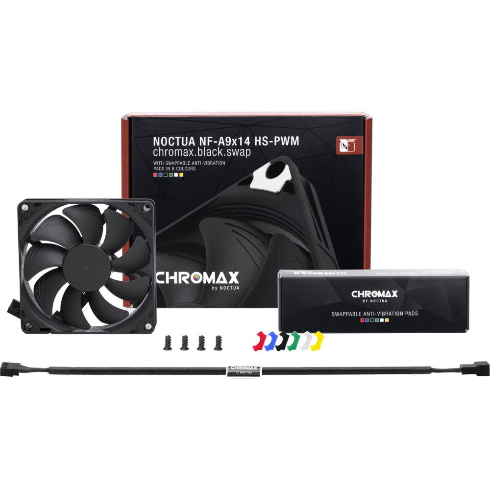 Кулер для корпуса Noctua NF-A9x14 HS-PWM chromax.black.swap