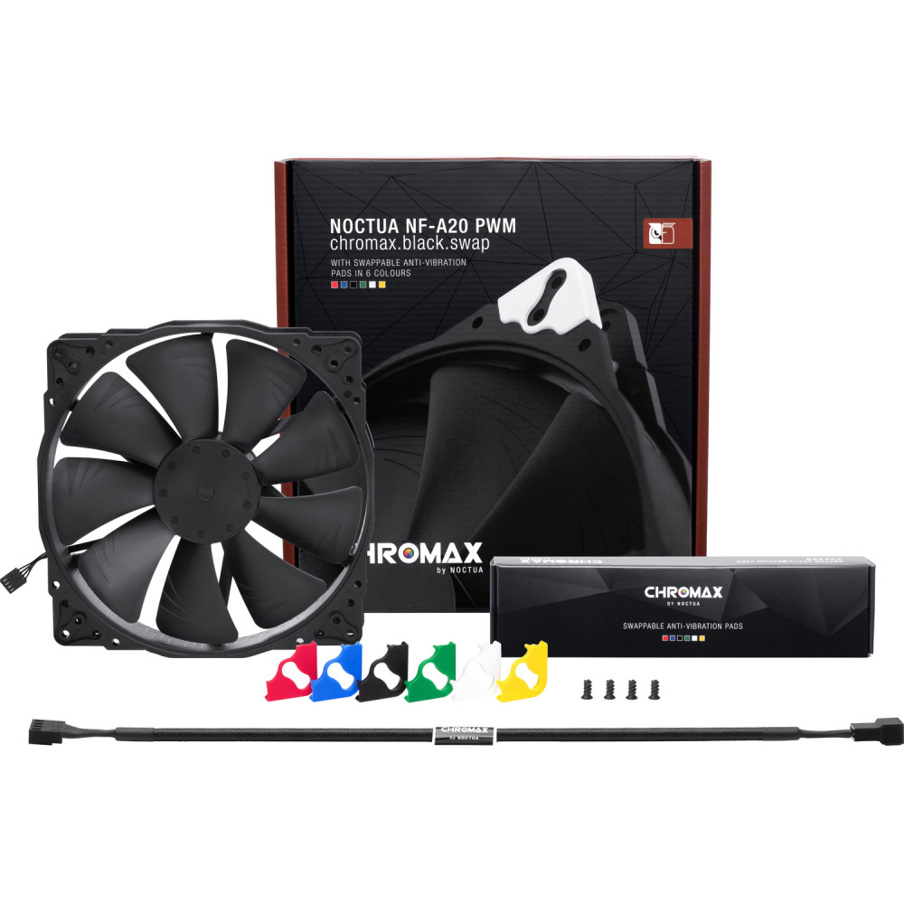 Кулер для корпуса Noctua NF-A20 PWM chromax.black.swap