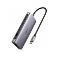 Хаб (разветвитель) UGREEN 9 в 1, 3 x USB 3.0, HDMI, VGA, RJ45 Gigabit, TF/SD, PD 40873