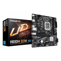 Материнская плата Gigabyte H610M D3W H610, LGA1700, 2*DDR5, 1*PCIEx16, 1*PCIEx1, 1*M.2, 1*TypeC, 3*USB3.2Gen1, 7*USB2.0, 4*SATA3.0, 1G, DP, HDMI, M-ATX, RTL