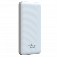 Портативный аккумулятор TOLT Lit K05 White, 10000mAh, 10W, white, CCC TÖLT TOLT K05 White