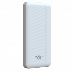 Портативный аккумулятор TOLT Lit K05 White, 10000mAh, 10W, white, CCC TÖLT TOLT K05 White