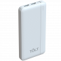 Портативный аккумулятор TOLT Lit K05 White, 10000mAh, 10W, white, CCC TÖLT TOLT K05 White