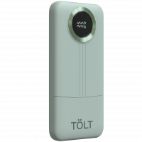 Портативный аккумулятор TOLT Lit KP128 Green, 10000mAh, 22,5W, fast charging and PD, green, CCC TÖLT TOLT KP128 Green