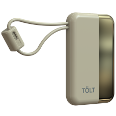 Портативный аккумулятор TOLT Lit KC16, 10000mAh, 22,5W, fast charging and PD, beige, CCC TÖLT TOLT KC16