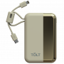 Портативный аккумулятор TOLT Lit KC16, 10000mAh, 22,5W, fast charging and PD, beige, CCC TÖLT TOLT KC16