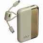 Портативный аккумулятор TOLT Lit KC16, 10000mAh, 22,5W, fast charging and PD, beige, CCC TÖLT TOLT KC16