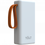 Портативный аккумулятор TOLT Lit KP303 White, 30000mAh, 22,5W, fast charging and PD, white, CCC TÖLT TOLT KP303 White