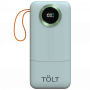 Портативный аккумулятор TOLT Lit KP328 Green, 30000mAh, 22,5W, fast charging and PD, green, CCC TÖLT TOLT KP328 Green