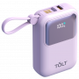 Портативный аккумулятор TOLT Lit LT-LL10T, 10000mAh, 22,5W, fast charging and PD, violet TÖLT TOLT LT-LL10T