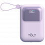 Портативный аккумулятор TOLT Lit LT-LL10T, 10000mAh, 22,5W, fast charging and PD, violet TÖLT TOLT LT-LL10T