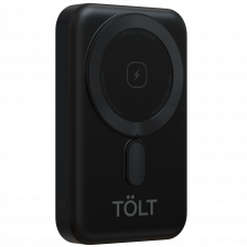 Портативный аккумулятор TOLT Seg KW101 Black, 10000mAh, 22,5W, fast charging and PD, wireless, magnetic, black, CCC TÖLT TOLT KW101 Black