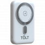 Портативный аккумулятор TOLT Seg KW109 White, 10000mAh, 22,5W, fast charging and PD, wireless, magnetic, white, CCC TÖLT TOLT KW109 White