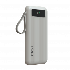 Портативный аккумулятор TOLT Stor SR-LB10D, 10000mAh, 22,5W, fast charging and PD, beige TÖLT TOLT SR-LB10D
