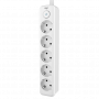 Cетевой фильтр AGNI плоский TP-FD5E-3m-white, 5 розеток Schuko, белый, кабель 3 метра, мощность нагрузки 4000 Вт, 16А, заземление, защита от короткого замыкания, сечение кабеля 3 х 1.5 кв.мм., размер 279x54x40 мм. AGNI TP-FD5E-3m-white
