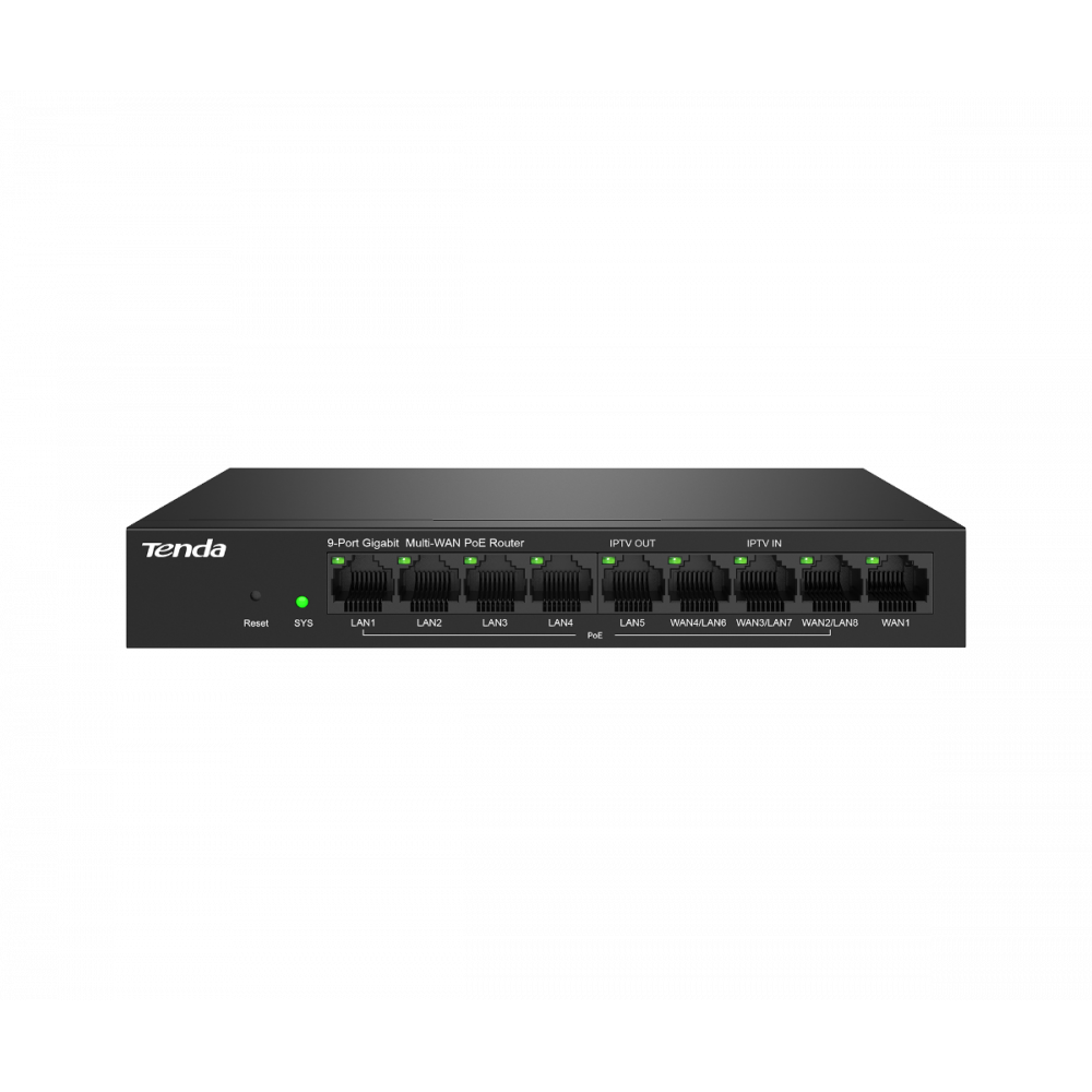 Корпоративный гигабитный PoE роутер Tenda G0-8G-POE