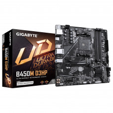 Материнская плата Gigabyte B450M D3HP Soc-AM4 AMD B450 4xDDR4 mATX AC`97 8ch(7.1) GbLAN RAID+HDMI+DP