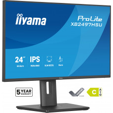 Монитор Iiyama 23.8" ProLite XB2497HSU-B1 черный IPS LED 16:9 M/M матовая HAS Piv 250cd 178гр/178гр 1920x1080 100Hz DP FHD USB 4.7кг